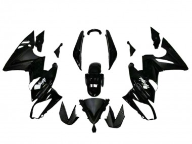 Buy 2009-2011 Kawasaki EX650 Motorcycle Fairings - Glossy Black White Decal UK