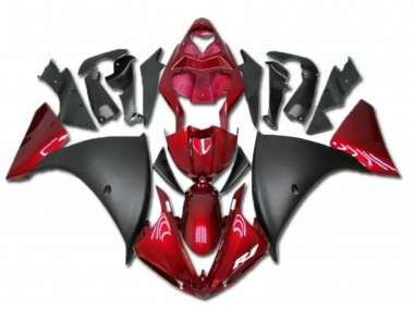 Buy 2009-2011 Yamaha YZF R1 Motorcycle Fairings - Red Matte Black UK