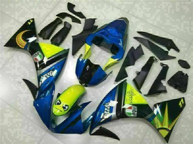 Buy 2009-2011 Yamaha YZF R1 Motorcycle Fairings - Blue Yellow Shark UK