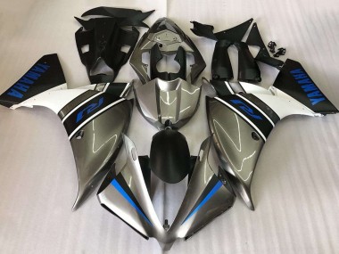Buy 2009-2011 Yamaha YZF R1 Motorcycle Fairings - Silver White Blue UK