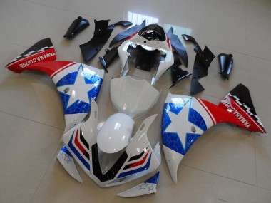 Buy 2009-2011 Yamaha YZF R1 Motorcycle Fairings - White Blue Red Black Ducati Star Style UK