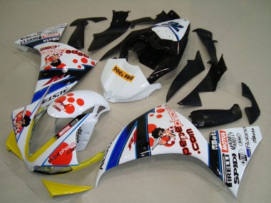 Buy 2009-2011 Yamaha YZF R1 Motorcycle Fairings - White Red Yellow Black Pepe Phone Dark Dog UK