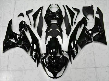 Buy 2009-2012 Kawasaki ZX6R Motorcycle Fairings - Glossy Black White Ninja UK