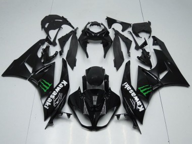 Buy 2009-2012 Kawasaki ZX6R Motorcycle Fairings - Glossy Black Green Monster UK