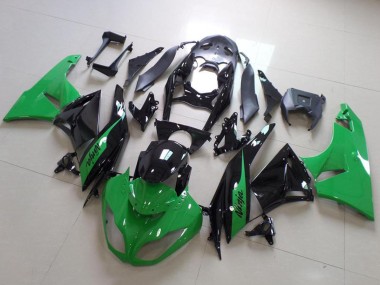 Buy 2009-2012 Kawasaki ZX6R Motorcycle Fairing - Green Glossy Black UK