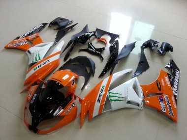 Buy 2009-2012 Kawasaki ZX6R Motorcycle Fairings - Orange White Glossy Black Green Elf Bridgestone Monster UK