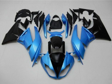 Buy 2009-2012 Kawasaki ZX6R Motorcycle Fairings - Light Blue Glossy Black UK