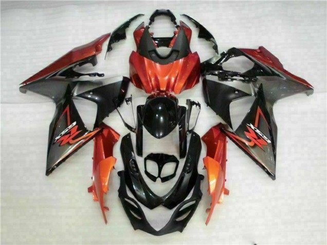 2009-2016 Suzuki GSXR 1000 Motorcycle Fairings - Orange Glossy Black UK
