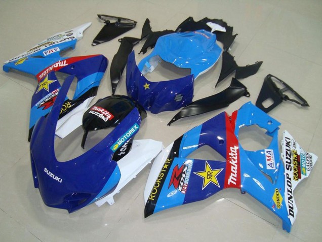2009-2016 Suzuki GSXR 1000 Motorcycle Fairings - Blue White Red Black Rockstar Racing UK