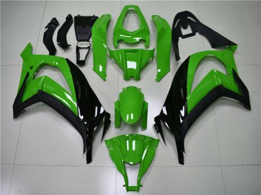 Buy 2011-2015 Kawasaki ZX10R Motorcycle Fairing - Green Glossy Black UK