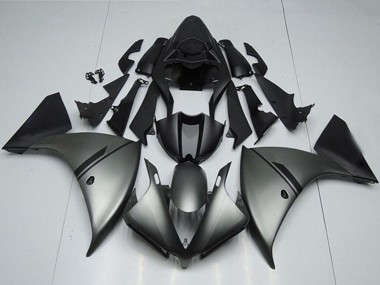 Buy 2012-2014 Yamaha YZF R1 Motorcycle Fairings - Matte Grey Matte Black UK