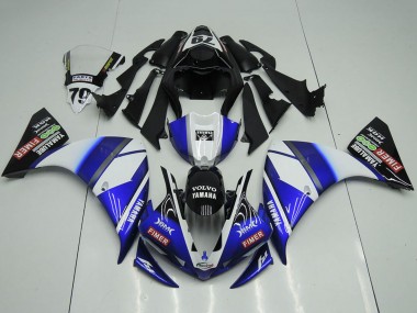 Buy 2012-2014 Yamaha YZF R1 Motorcycle Fairings - White Blue Glossy Black Volvo Fimer Yamalube UK