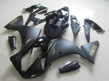 Buy 2012-2014 Yamaha YZF R1 Motorcycle Fairing - Glossy Black Matte Black Gold Decals UK