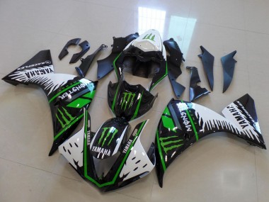 Buy 2012-2014 Yamaha YZF R1 Motorcycle Fairing - White Black Green Monster UK