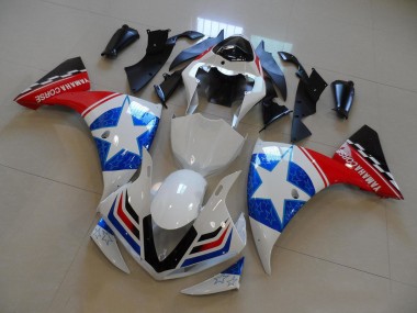Buy 2012-2014 Yamaha YZF R1 Motorcycle Fairings - White Blue Red Black Star UK