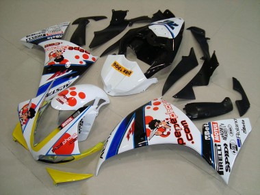 Buy 2012-2014 Yamaha YZF R1 Motorcycle Fairings - White Orange Yellow Blue Black Pepe Phone UK
