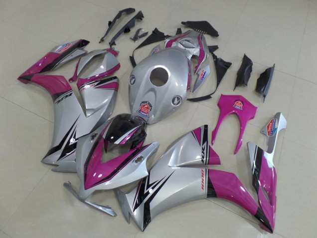 2012-2016 Honda CBR1000RR Motorcycle Fairings - Silver Pink Glossy Black UK