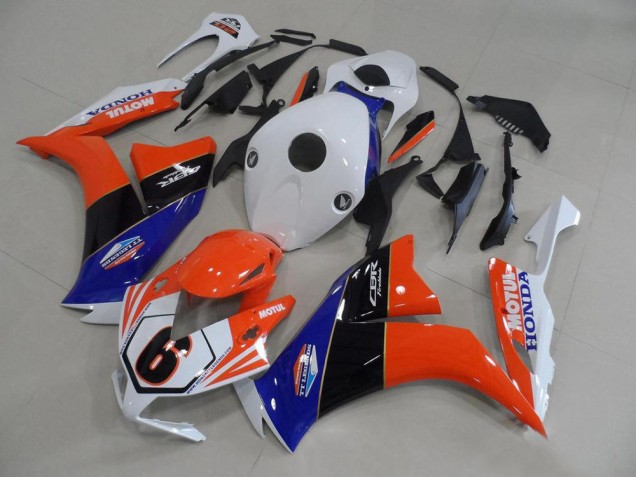 2012-2016 Honda CBR1000RR Motorcycle Fairings - White Blue Orange Glossy Black TT Legends 6 UK