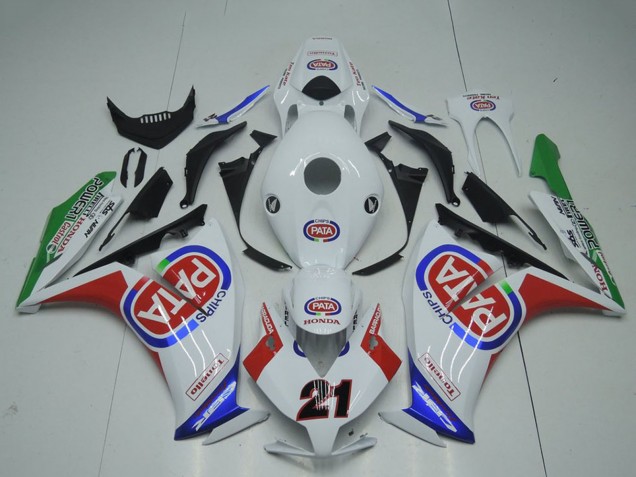2012-2016 Honda CBR1000RR Motorcycle Fairings - White Red Blue Green Pata 21 UK