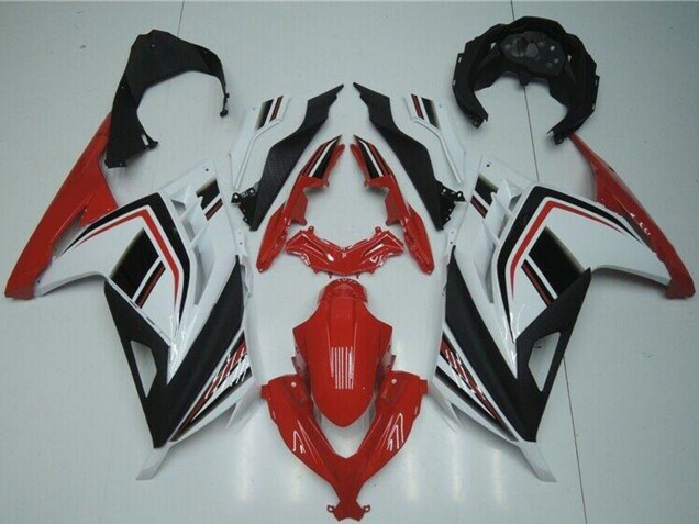 2013-2017 Kawasaki Ninja 300 EX300R Motorcycle Fairings - White Red Black UK