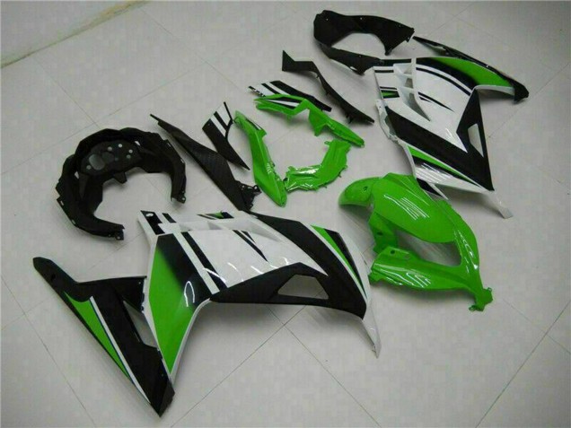 2013-2017 Kawasaki Ninja 300 EX300R Motorcycle Fairings - White Green Black UK