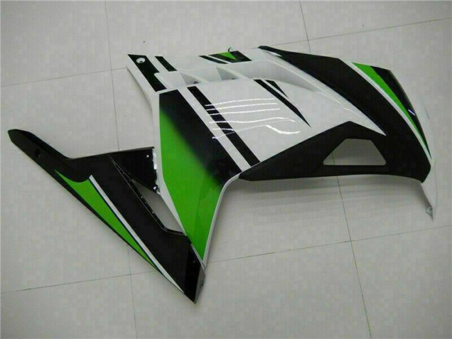 2013-2017 Kawasaki Ninja 300 EX300R Motorcycle Fairings - White Green Black UK