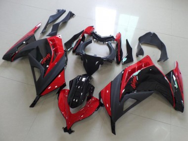 Buy 2013-2018 Kawasaki ZX300R Motorcycle Fairings - Red Glossy Black Matte Black UK