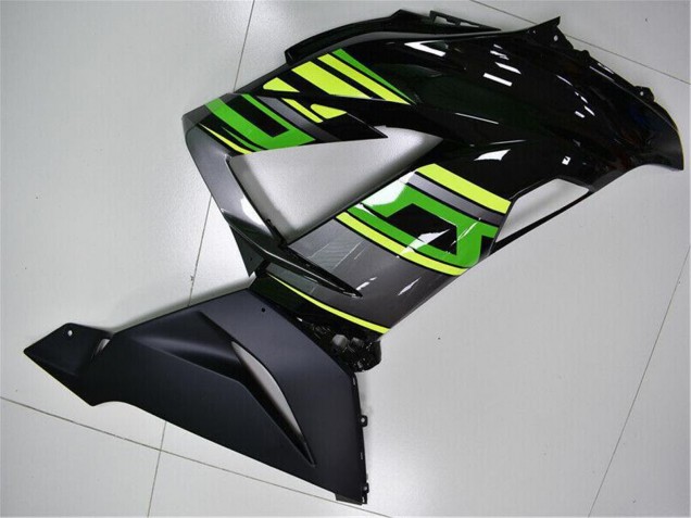 2013-2018 Kawasaki ZX6R Motorcycle Fairings - Green Yellow Glossy Black Matte Black UK