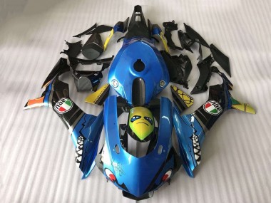 Buy 2015-2019 Yamaha YZF R1 Motorcycle Fairing - Blue Yellow Shark UK