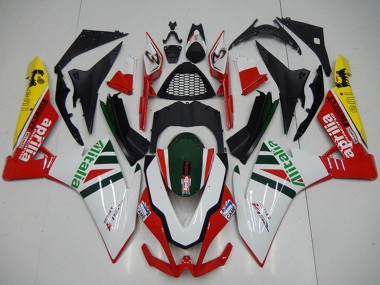 Buy 2009-2015 Aprilia RSV4 1000 Motorcycle Fairings - White Red Green Yellow Black Alitalia UK