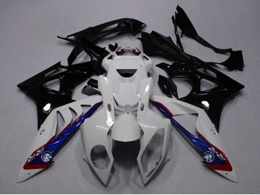 Buy 2009-2014 BMW S1000RR Motorcycle Fairings - White Blue Glossy Black UK
