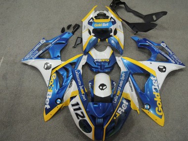 Buy 2009-2014 BMW S1000RR Motorcycle Fairings - White Yellow Blue GoldBet 112 UK