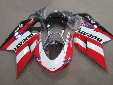 Buy 2007-2014 Ducati 1098 Motorcycle Fairings - Red White Black Generali Tim UK