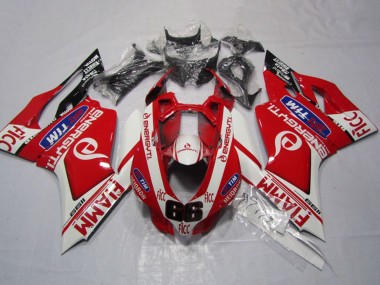 Buy 2011-2014 Ducati 1199 Motorcycle Fairings - White Red Fiamm Ficc UK