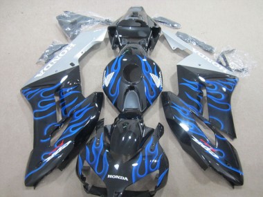 Buy 2004-2005 Honda CBR1000RR Motorcycle Fairings - Glossy Black Blue Flame UK