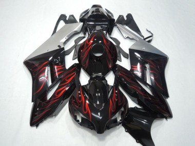 Buy 2004-2005 Honda CBR1000RR Motorcycle Fairings - Silver Glossy Black Red Flame UK