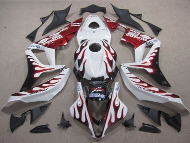 Buy 2004-2005 Honda CBR1000RR Motorcycle Fairings - White Red Glossy Black Flame SHARK UK