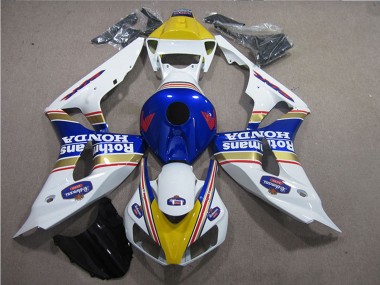 Buy 2006-2007 Honda CBR1000RR Motorcycle Fairings - White Blue Yellow Gold Rothmans UK