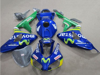 Buy 2006-2007 Honda CBR1000RR Motorcycle Fairings - Blue Green Yellow MoviStar Castrol UK