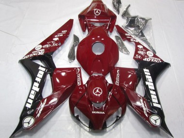 Buy 2006-2007 Honda CBR1000RR Motorcycle Fairings - Maroon Red Glossy Black White Jordan UK