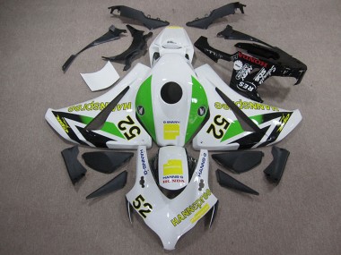 Buy 2008-2011 Honda CBR1000RR Motorcycle Fairings - White Green Yellow Glossy Black Hannspree 52 UK