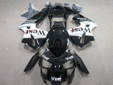 Buy 2003-2004 Honda CBR600RR Motorcycle Fairings - Glossy Black White West UK