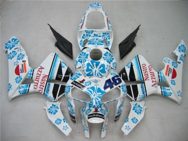 Buy 2005-2006 Honda CBR600RR Motorcycle Fairings - White Blue Red Nastro Azzurro 46 UK