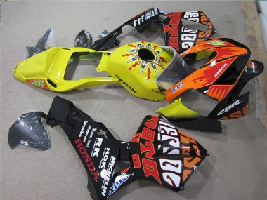 Buy 2005-2006 Honda CBR600RR Motorcycle Fairings - Black Orange Yellow Rossi Repsol UK