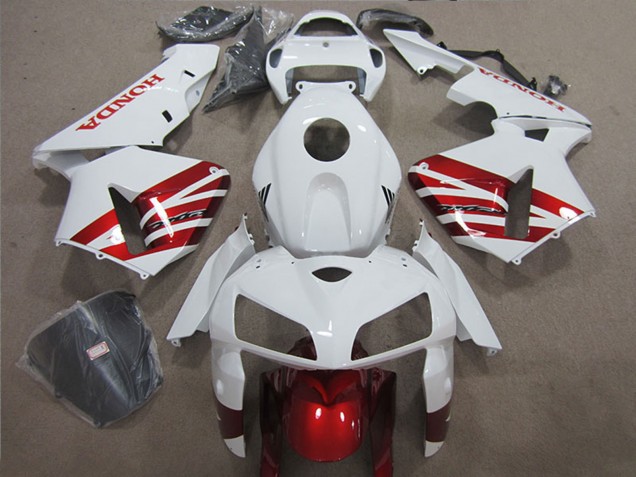 2005-2006 Honda CBR600RR Motorcycle Fairing - White Red UK