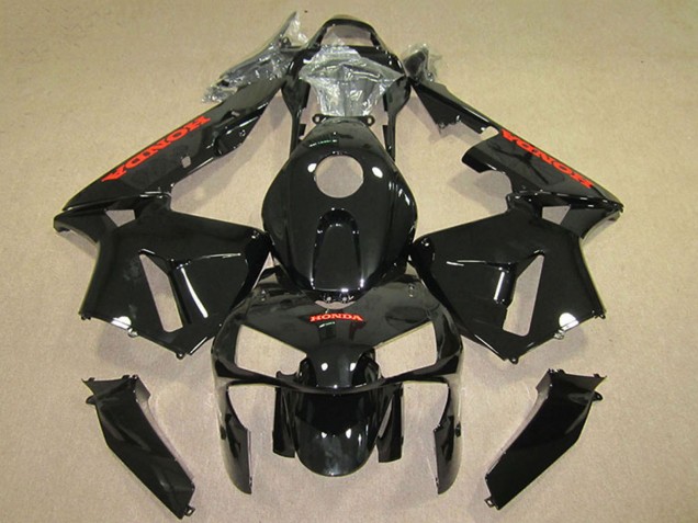 2005-2006 Honda CBR600RR Motorcycle Fairings - Glossy Black Red UK