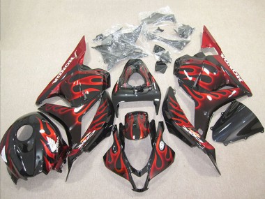Buy 2009-2012 Honda CBR600RR Motorcycle Fairing - Glossy Black Red Flame UK