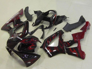 Buy 2000-2001 Honda CBR900RR 929 Motorcycle Fairings - Glossy Black Red Flame UK