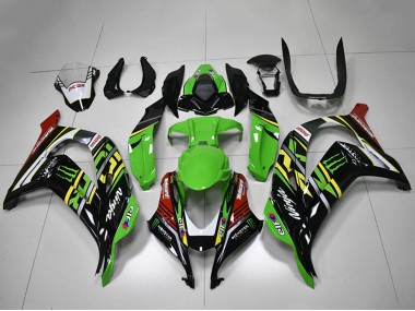 Buy 2016-2020 Kawasaki ZX10R Motorcycle Fairings - Green Yellow Red White Black Monster UK