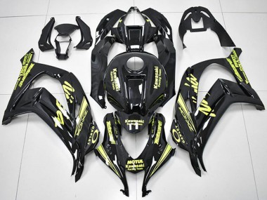 Buy 2016-2020 Kawasaki ZX10R Motorcycle Fairings - Glossy Black Yellow Motul Racing Team Motocard UK